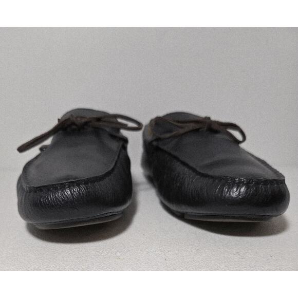 Mercanti Fiorentini Mens Relax Tie Shoe Black Leather Loafers 9.5M - Picture 3 of 9